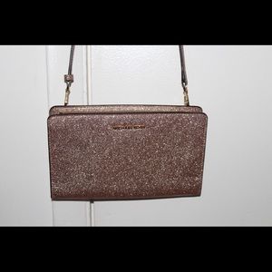 Rare Rose Gold Glitter Michael Kors Crossbody